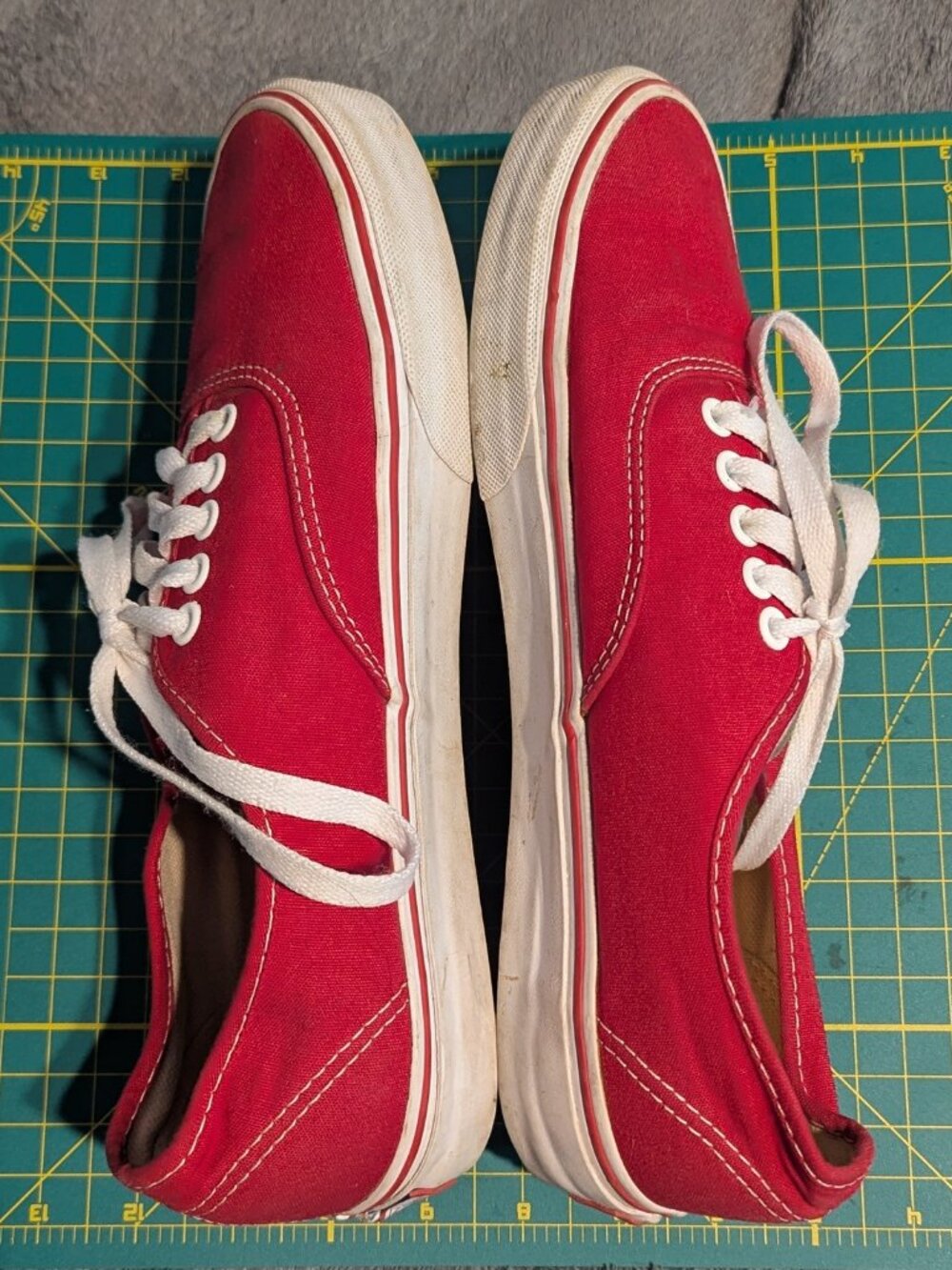 Mens Authentic Red Vans - Picture 4 of 10